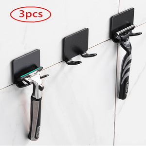 1/2/3Pcs Punch Free Razor Holder Storage Hook Wall Men Shaving Shaver Shelf Bathroom Razor Rack Wall Bathroom Accessories